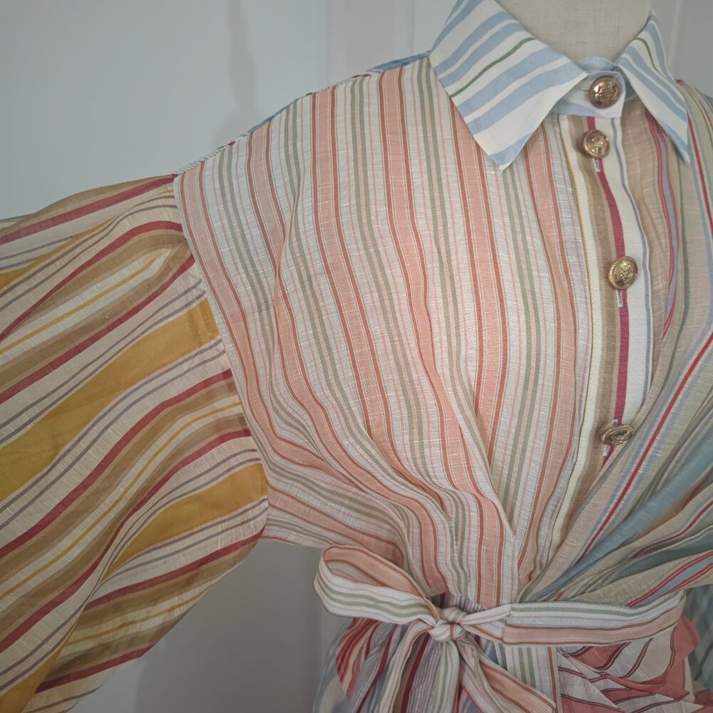 Zimmermann Rebellion Striped Midi Dress - Picture 7 of 13